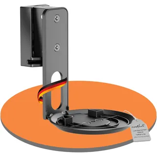 PureMounts Lautsprecher Halterung für Sonos Era 100, Lautsprecher Wandhalterung mit Kabelmanagement, Schwenkbar +/-45°, Neigbar 0/-18°, 3Kg Tragkraft, schwarz