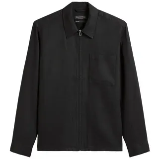 Marc O'Polo Regular Fit Overshirt aus reinem Leinen, Black, M