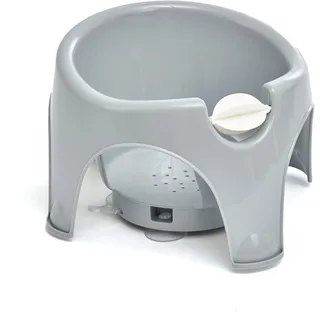 THERMOBABY - Baby-Badering Aquafun - Bequemer, lustiger & stabiler Badering - Ergonomisches Design - Wassermühle - Leichte Installation - Von 7 bis 16 Monaten - Grau