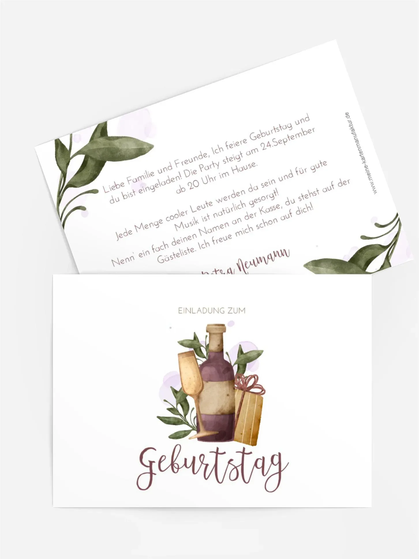 Einladungen zum Geburtstag  selbst gestalten mit Spruch und Fotos im Onlinedesigner bei Meine-Kartenmanufaktur.de