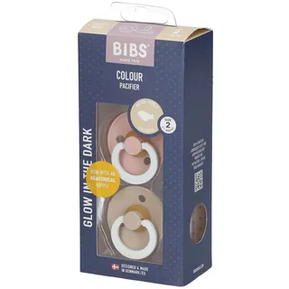 Bibs Fopspeen Anatomic Glow Vani - Blush 6-18 Maanden 2 St Sauger
