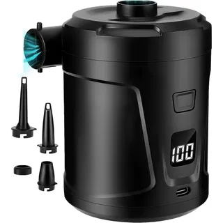 FELIXLEO Akku-Luftpumpe Elektrische Luftpumpe 5200mAh Akku Schnell Inflator mit 4 Düsen (1-tlg)
