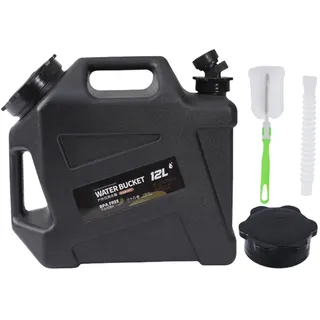 12L Wasserkanister, Wasserkanister mitHahn und Griffen, Camping Wasserkanister, Trinkwasserkanister Tragbarer Mehrzweckkanister Wassertank, für Outdoor, Van, Wohnmobil