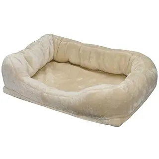 nanook shop nanook Kratzbaum Liegeplatz Top für Katzen - Fensterbank Liege - Abnehmbarer Bezug - Plüschrand - XXL 53 x 40 cm - beige
