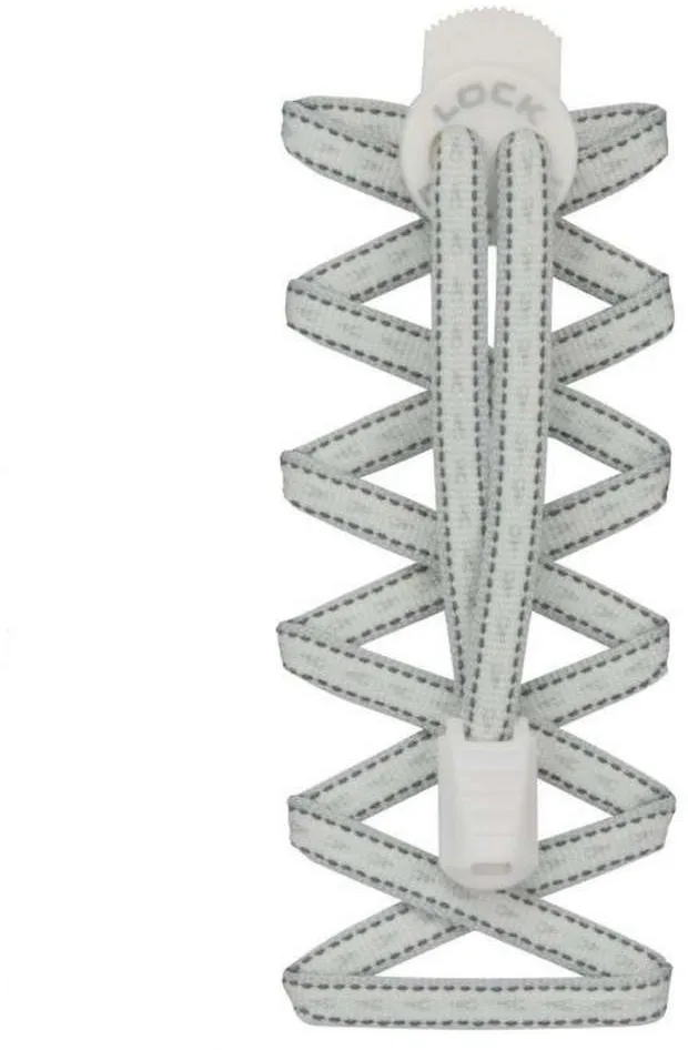 Lock Laces Unisex Lock Laces - flach weiß