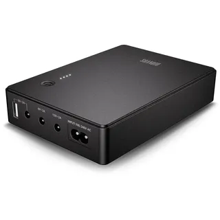 Shanqiu Mini UPS Unterbrechungsfreie Stromversorgung für Router, Modem, Kamera mit Eingang AC Ausgang USB 5V DC 5V 9V 12V 2A (37Wh)