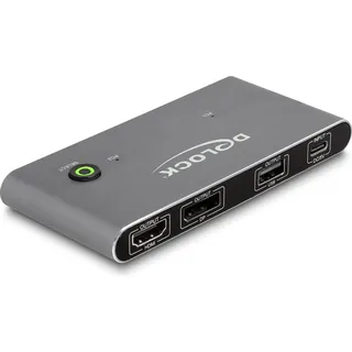 DeLock 2-fach USB-C KVM-Switch, anthrazit 11485