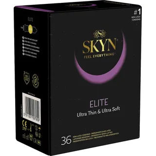 SKYN Elite SKYNFEEL Kondome – ultradünn, weich, gerade Form, Durchmesser 53 mm, 36 Stück