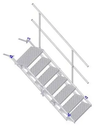 BAUZAUNWELT Bautreppe zur temporären Verkehrsweg Überbrückung