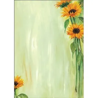 Sigel Motivpapier Sunflower Motiv DIN A4 90 g/qm 25 Blatt