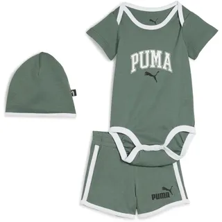 Puma Unisex Baby MINICATS CLASS Newborn 3-Piece Set INF Gestrickte Anzüge, Green Moon, 80