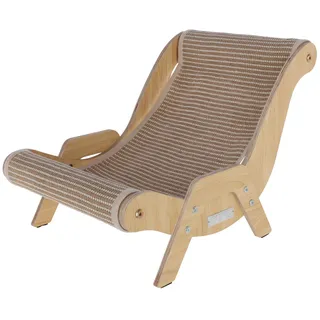 Kerbl Pet Liegestuhl Sundowner, braun, 52x37x37 cm, Katzenbett, Katzenliegebett, Holz, Katzen