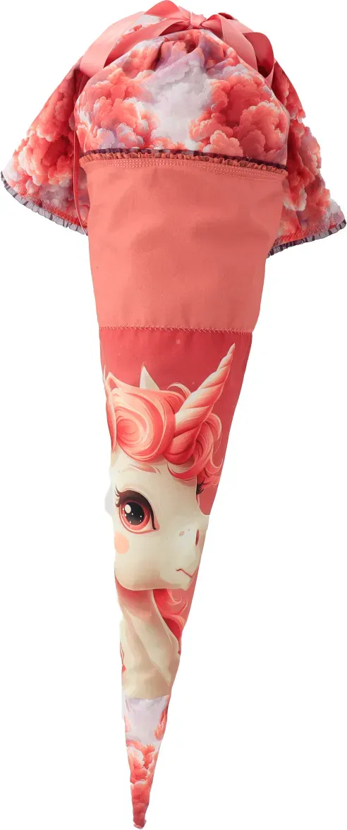 Schultüten Stoffpaneel - Einhorn / Rosa
