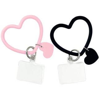 SURALIN 2 Stück geformtes Ring-Handy-Lanyard, Smartphone-Handgelenks-Lanyard mit Schlüsselanhänger-Halterung, geeignet für Handy-Hüllen-Schlüssel-ID-Abzeichen