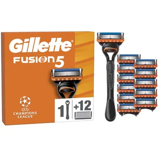 Gillette Fusion5 Rasierer für Männer 1 Gillette Rasierer, 12 Ersatzklingen