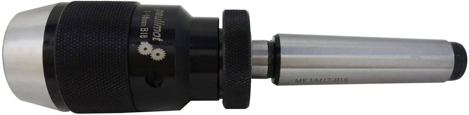 Schnellspann-Bohrfutter 1-16 mm + Kegeldorn MK3 / M12 / B18