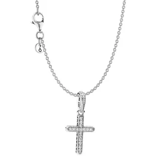 Pandora Halskette für Damen und Jugendliche Glitzerndes Kreuz Set