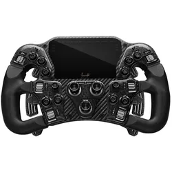 Asetek SimSports Invicta Formula Lenkrad, 4,3-Zoll-LCD, USB-C - Black on Black Edition (PC), Gaming Controller, Schwarz