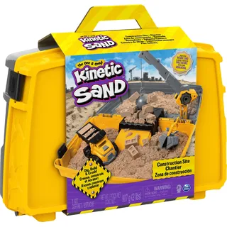 Spin Master Kinetic Sand Baustellen Koffer Modelliersand 907 g