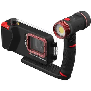 Sealife SportDiver Ultra Unterwasser-Smartphone Gehäuse & Sea Dragon 2500 Lumen Licht, wasserdichte Fotografie, einfache Kamerasteuerung, passend für Smartphones bis zur Größe des iPhone 17 Pro Max