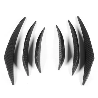 Auto-Stoßfängerflosse, 6 Stück Auto-Stoßfängerflosse Kantenspoiler Valencia Diffusor Kohlefaserstruktur Frontlippensplitter auto spoiler