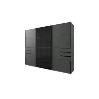 WIMEX Schwebetürenschrank Saigon 270 x 208 x 64 cm Grau/Schwarz