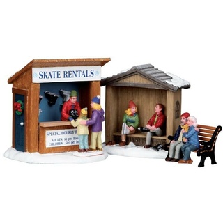 Lemax 03849 Weihnachtsdorf Zubehör: Schlittschuhverleih (3er Set)