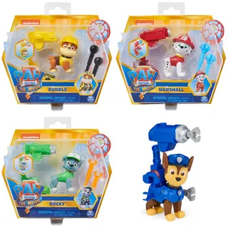 PAW PATROL Hero Pups Spielfiguren aus dem Kinofilm mit Clip on-Uniform, Sortiert, Zufalssauswahl des Charakters, ab 3 Jahren