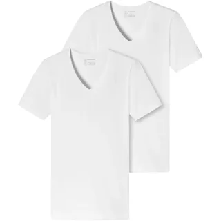 SCHIESSER V-Shirt »"95/5"«, (2er-Pack), mit tiefem V-Ausschnitt Schiesser 100-weiß