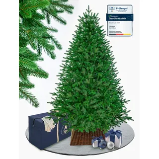 EveXmas - Adele Grün-185 cm- 100% Spritzguss-Künstlicher Weihnachtsbaum-Tannenzweige aus 100% Polyethylen- auf Metallständer- Aufbewahrungstasche und Baumkorb im Lieferumfang enthalten
