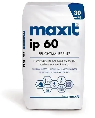 Feuchtmauerputz - maxit ip 60 - 30kg - Feuchteregulierungsputz