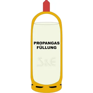 33 kg Propangas Füllung  für gelbe Pfandflasche
