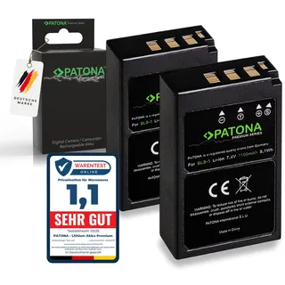 PATONA 2x PREMIUM PS-BLS-5 Akku 1100mAh Ersatzakku kompatibel mit Olympus E-450 OM-D E-M10 Mark II III S IV Pen E-P3 E-PL1 E-PL2 E-PL3 E-PL5 E-PL6 E-P7 E-PL7 EPL8 EPL10 EPM1 EPM2 E P7 EP7 E-M10IV BLS5