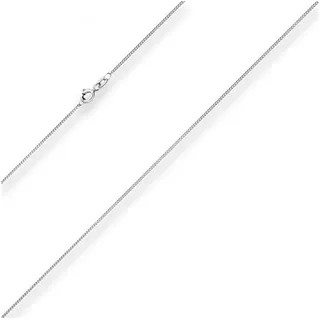 Schmuck Krone Goldkette 1,1mm Panzerkette aus 585 Weißgold 45cm, Gold 585 silberfarben