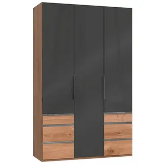 Level 150 x 236 x 58 cm Plankeneiche Nachbildung/Grauglas