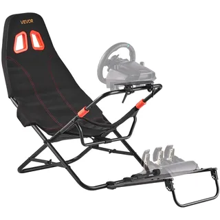 Vevor Lenkradständer, Faltbarer & Verstellbarer Rennsimulator-Cockpit, 620 mm breit, Kompatibel mit Logitech G923/G920/G29, Thrustmaster T248P, Fanatec, Hori, Mad Catz, Schwarz