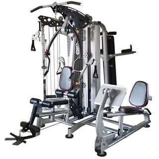 Dione Pro MG5 - Fitnessstation - Multi-Gym - Cable Crossover - mit 2x 75 kg Metall Gewichte - Mit Legpress - Homegym