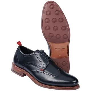 Gordon & Bros Herren Budapester Schuhe Blau einfarbig - 42
