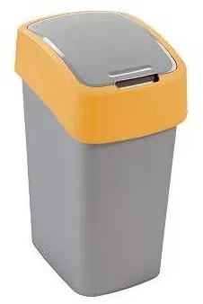 Curver Abfalleimer "FLIP BIN" 10L Silber/orange