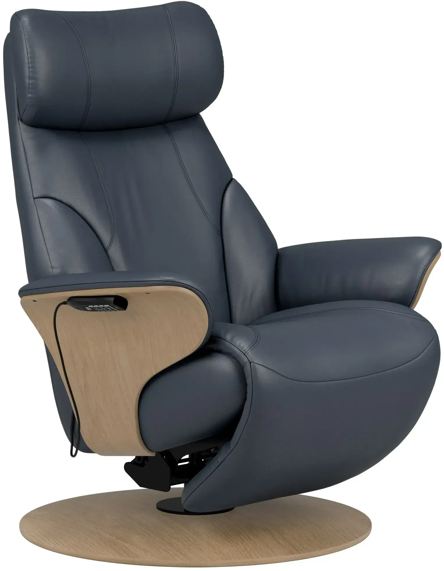 Stressless Sessel Adam Paloma Oxford Blue Eichefarben Disc