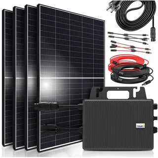 sunniva Balkonkraftwerk BKW1700-TS800 1700W Komplettset inkl. 5m Kabel, Y-Verteiler, Bluetooth, WiFI