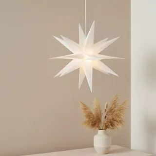 Lumineo LED Leuchtstern 6 LED warmweiß außen 60 cm weiß - Weiß