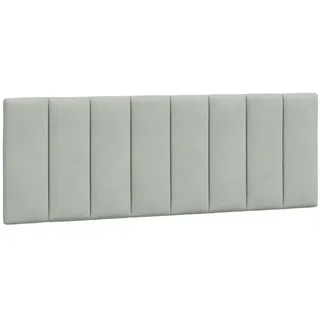 vidaXL Kopfteil-Kissen \"Hanko\" Hellgrau 140 cm Samt