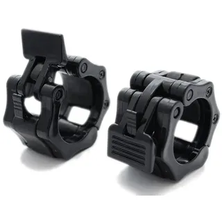 Bestland 25mm/50mm Barbell Halsbänder Hantelverschlüsse Hantelstangen Verschluss Barbell Collar für Olympische Hantel - 1 Paar (Schwarz, 25mm)