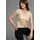 LAURA SCOTT T-Shirt LAURA SCOTT Damen 48 Jersey Obermaterial 95 Baumwolle 5 Elasthan bedruckt metallic unifarben sehr figurbetont hüftlang Rundhals abgesteppt Shirts T-Shirt sehr figurbetonte Passform mit Rundhalsausschnitt