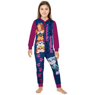 Paw Patrol Jumpsuit Overall Pyjama Schlafanzug langarm in pink 110/116