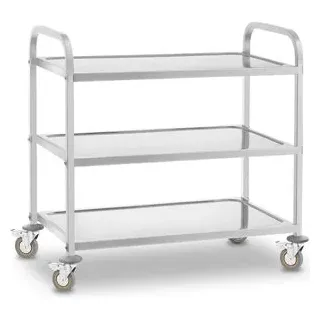 Royal-Catering Royal Catering Servierwagen Edelstahl 3 Borde - bis 500 kg,