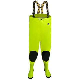 Wathose S5 Sicherheitsstiefel orange gelb Anglerhose Teichhose Seehose Gummihose gelb 39