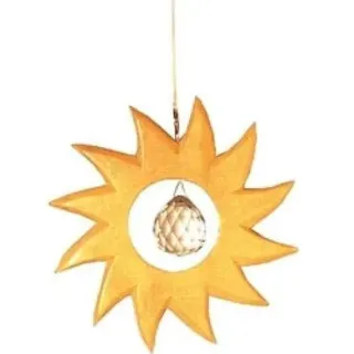 Saraswati Sonne natur 12 cm, Kristall