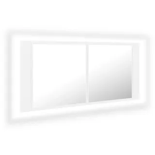 vidaXL Spiegelschrank 100 cm weiß
